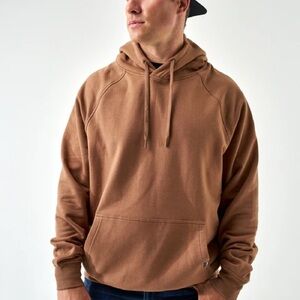 BURLEBO Men's Camel Brown Pullover Hoodie